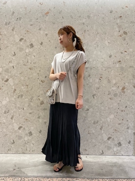 「キュプラ」｜「アイテム（アクセサリー）」を使った、naoさん（レディース・162cm）の夏コーディネート