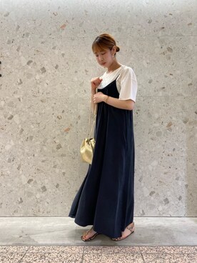 「キュプラ」｜「アイテム（ワンピース/ドレス）」を使った、naoさん（レディース・162cm）の夏コーディネート