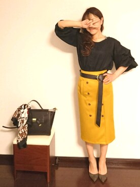 「おとなコーデ」｜「アイテム（その他トップス）」を使った、chikoさん（レディース・156cm）の秋コーディネート