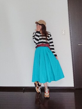 「ネイル」｜「アイテム（キャップ）」を使った、chikoさん（レディース・156cm）の秋コーディネート