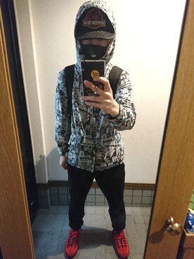 「HYSTERIC GLAMOUR（ヒステリックグラマー）のアイテム（ナイロンジャケット）」を使った、HYS_[MaSaSh?]さん（メンズ・173cm）の春コーディネート