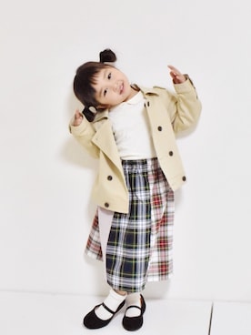 「アイテム（スカート）」を使った、RINKOさん（キッズ・100cm）の春コーディネート
