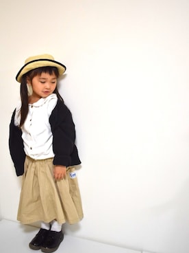 「アイテム（スカート）」を使った、RINKOさん（キッズ・100cm）の春コーディネート