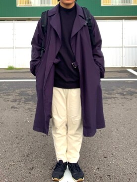 「JOURNAL STANDARD relume（ジャーナルスタンダード　レリューム）のアイテム（ステンカラーコート）」を使った、kiyoさん（メンズ・175cm）の秋コーディネート