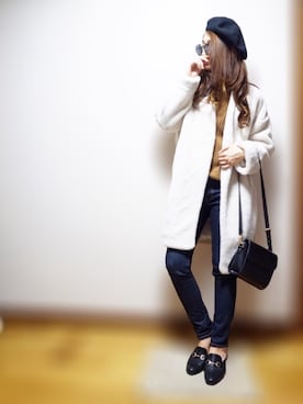 「TATRAS CONCEPT STORE（タトラスコンセプトストア）のアイテム（パンツ）」を使った、nyaobuさん（レディース・164cm）の冬コーディネート