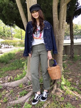 「LEPSIM（レプシィム）のアイテム（ジャケット/アウター）」を使った、nyaobuさん（レディース・164cm）の春コーディネート