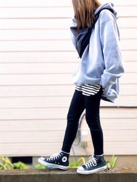 「unrelaxing（アンリラクシング）のアイテム」を使った、nyaobuさん（レディース・164cm）の春コーディネート