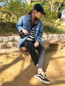 「Honeys（ハニーズ）のアイテム」を使った、nyaobuさん（レディース・164cm）の春コーディネート