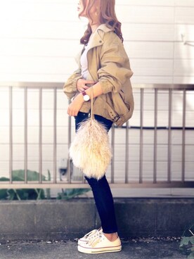 「ZIP FIVE（ジップファイブ）のアイテム（ジャケット/アウター）」を使った、nyaobuさん（レディース・164cm）の秋コーディネート