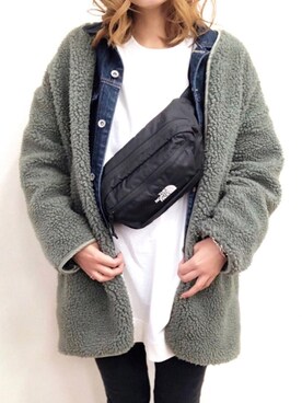 「ADAM ET ROPE'（アダムエロペ）のアイテム（その他アウター）」を使った、nyaobuさん（レディース・164cm）の冬コーディネート