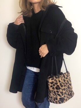 「JEANASIS（ジーナシス）のアイテム（その他アウター）」を使った、nyaobuさん（レディース・164cm）の冬コーディネート