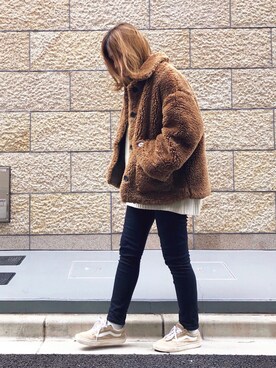 「M.deux（エムドゥ）のアイテム」を使った、nyaobuさん（レディース・164cm）の冬コーディネート