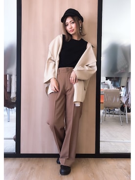 「RETRO GIRL（レトロガール）のアイテム（その他アウター）」を使った、nyaobuさん（レディース・164cm）の秋コーディネート
