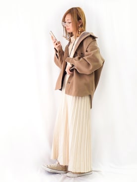 「RAY CASSIN（レイカズン）のアイテム（ジャケット/アウター）」を使った、nyaobuさん（レディース・164cm）の冬コーディネート