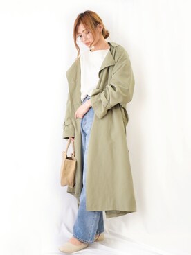 「reca（レカ）のアイテム（ジャケット/アウター）」を使った、nyaobuさん（レディース・164cm）の春コーディネート