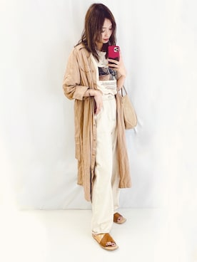 「SLOBE IENA（スローブイエナ）のアイテム（ワンピース）」を使った、nyaobuさん（レディース・164cm）の夏コーディネート