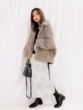 「ZARA（ザラ）のアイテム（その他アウター）」を使った、nyaobuさん（レディース・164cm）の冬コーディネート
