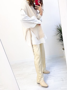 「DHOLIC（ディーホリック）のアイテム（ブーツ）」を使った、nyaobuさん（レディース・164cm）の春コーディネート