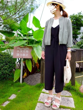 「VIS（ビス）のアイテム（ブルゾン）」を使った、Yuthikaさん（レディース・163cm）の夏コーディネート