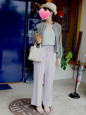 「VIS（ビス）のアイテム（ブルゾン）」を使った、Yuthikaさん（レディース・163cm）の夏コーディネート