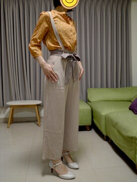 「GRL（グレイル）のアイテム（オールインワン・サロペット、ベージュ系）」を使った、Yuthikaさん（レディース・163cm）の秋コーディネート