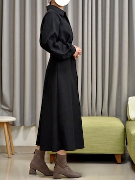 「no brand（ノーブランド）のアイテム（シューズ、ブラウン系）」を使った、Yuthikaさん（レディース・163cm）の冬コーディネート