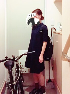「ハラチ」｜「アイテム（ワンピース/ドレス）」を使った、a5さん（レディース・155cm）の秋コーディネート