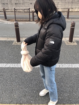 「CONVERSE（コンバース）のconverse（コンバース） ALL STAR OX（オールスターOX）（スニーカー）」を使った、a y a k aさん（レディース・156cm）の冬コーディネート