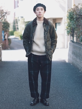 「アイテム（ハンチング/ベレー帽）」を使った、𝑻𝒐𝒎𝒐𝒉𝒊𝒓𝒐さん（メンズ・165cm）の春コーディネート