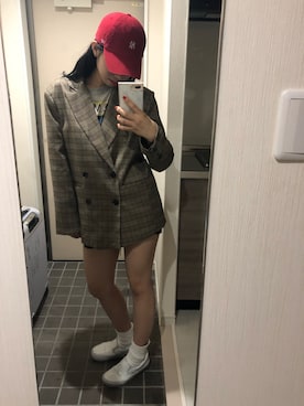 「オルチャンファッション」｜「アイテム（スリッポン）」を使った、AONOさん（レディース・158cm）の夏コーディネート