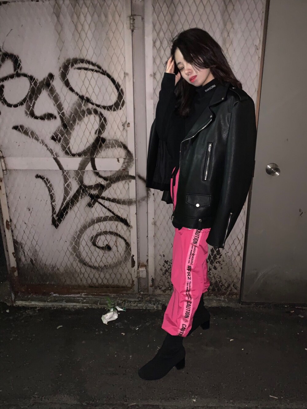 「カジュアル、ootd、outfit、韓国ファッション、韓国ブランド、韓国、FR2、FR2 梅、ピンク、dholic」｜「FR2のアイテム（パンツ、ピンク系）」を使った、AONOさん（レディース・158cm）の夏コーディネートの1枚目の写真