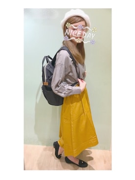 「タッセルシューズ」｜「アイテム（ハンチング/ベレー帽）」を使った、ｓａｙａさん（レディース・164cm）の夏コーディネート