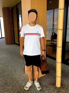「ラコステ」｜「アイテム（アナログ腕時計）」を使った、だか村さん（メンズ・169cm）の夏コーディネート