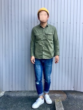 「ピスタチオ」｜だか村さん（メンズ・169cm）の春コーディネート