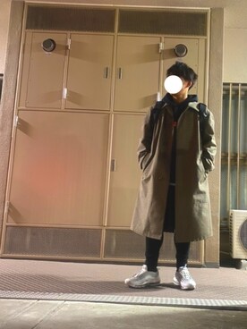 「アイテム（ステンカラーコート）」を使った、tinyさん（メンズ・158cm・20代）の秋コーディネート
