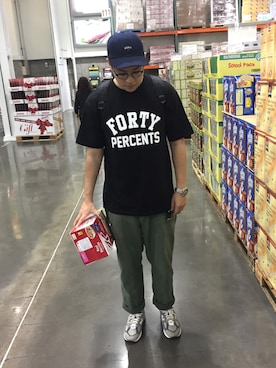 「HEAD PORTER（ヘッドポーター）のアイテム（その他）」を使った、魏弘平さん（メンズ・183cm）の春コーディネート