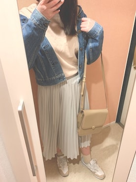 「BOBSON（ボブソン）のアイテム（ジャケット/アウター）」を使った、ASU🌸さん（レディース・165cm）の春コーディネート