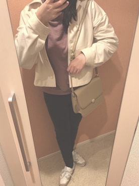 「rps（アールピーエス）のアイテム（スウェット）」を使った、ASU🌸さん（レディース・165cm）の春コーディネート