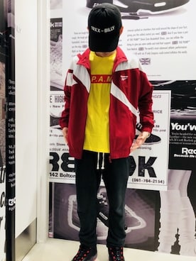 「バスケットボール」｜「アイテム（ジャケット/アウター）」を使った、リーボックさん（メンズ・176cm）の冬コーディネート