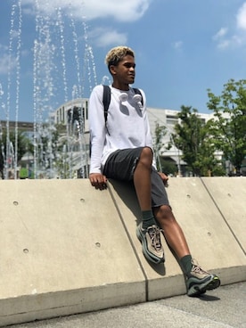 「Reebok（リーボック）のアイテム（その他）」を使った、リーボックさん（メンズ・185cm）の夏コーディネート