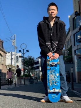 「Reebok（リーボック）のアイテム（ブルゾン）」を使った、リーボックさん（メンズ・170cm）の秋コーディネート