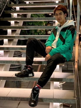 「Reebok（リーボック）のアイテム（その他アウター）」を使った、リーボックさん（メンズ・177cm）の冬コーディネート