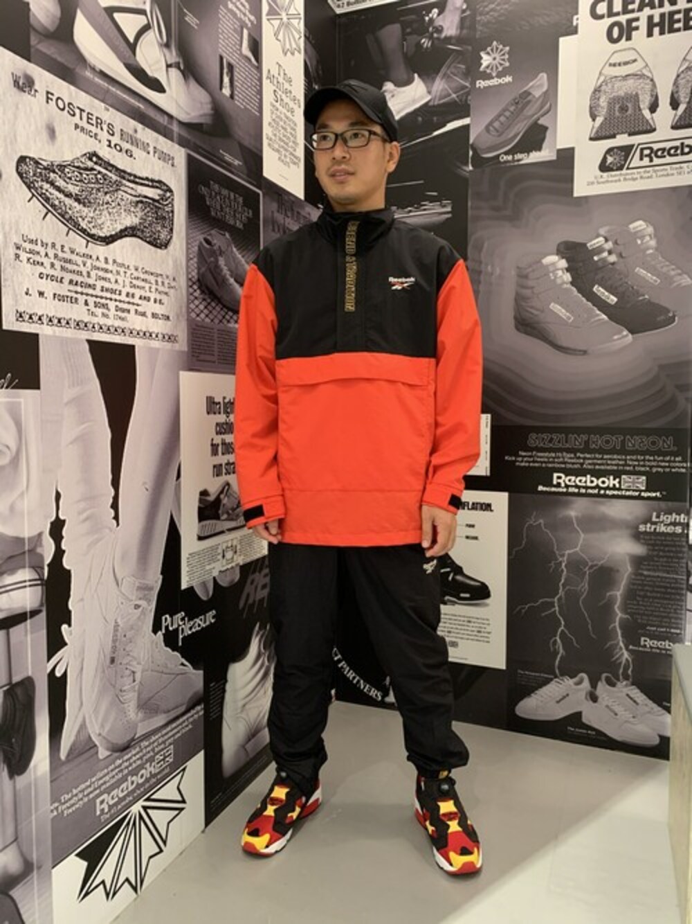 「ストリート、Reebok(Reebok)、リーボック(Reebok)、梅雨コーデ、リーボッククラシック、Reebokclassic」｜「Reebokのインスタポンプ フューリー［InstaPump Fury OG Shoes］リーボック（スニーカー、ブラック系）」を使った、リーボックさん（メンズ・171cm）の夏コーディネートの1枚目の写真