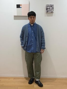 「MoonStar（ムーンスター）のアイテム（スリッポン）」を使った、Shogo Kondaさん（メンズ・175cm）の冬コーディネート