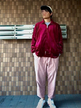 「unrelaxing（アンリラクシング）のアイテム（ブルゾン）」を使った、函南さん（メンズ・178cm）の秋コーディネート