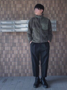 「ENGINEERED GARMENTS」｜「アイテム（その他アウター）」を使った、函南さん（メンズ・178cm）の冬コーディネート