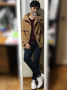 「CIAOPANIC TYPY（チャオパニックティピー）のアイテム（ダッフルコート）」を使った、tomoさん（メンズ・170cm）の冬コーディネート