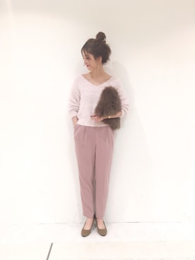 「RD（ルージュ ディアマン）のアイテム（パンツ）」を使った、Kanakoさん（レディース・163cm）の冬コーディネート