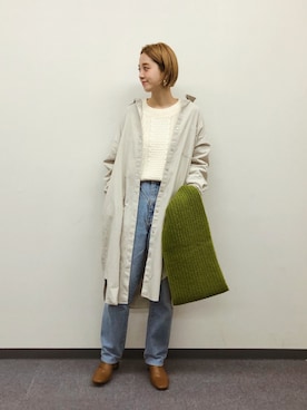 「アイテム（シャツワンピース）」を使った、Kanakoさん（レディース・163cm・20代）の冬コーディネート