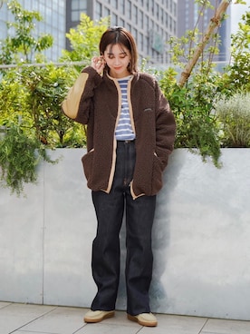 「JOINT WORKS（ジョイントワークス）のアイテム（ジャケット/アウター）」を使った、Kanakoさん（レディース・163cm）の秋コーディネート